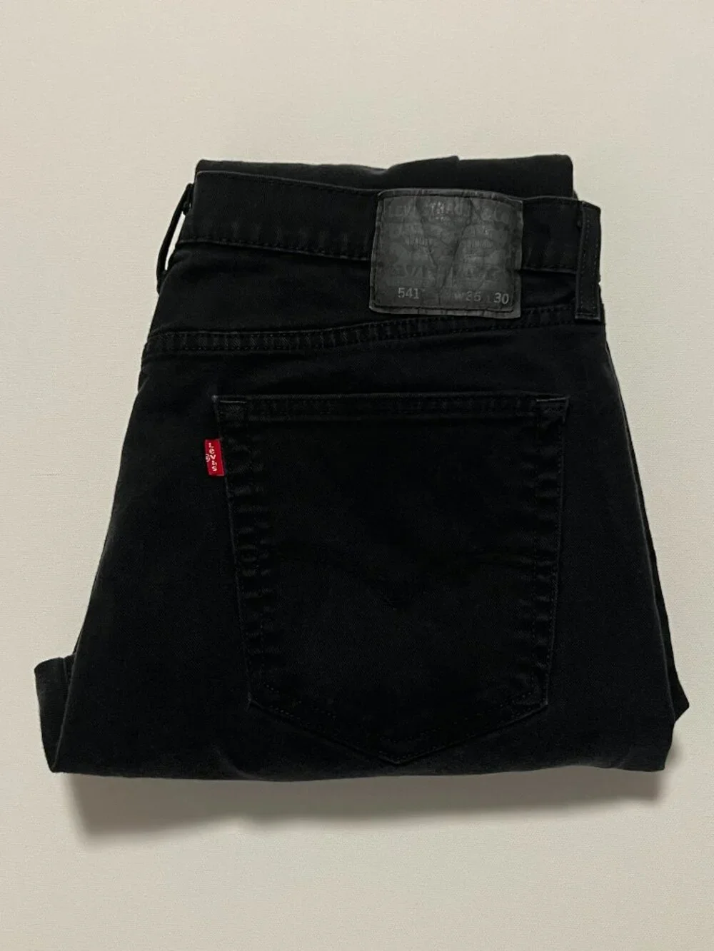 Levi's 541 Jeans Athletic Taper Stretch Casual Denim Black Men's size 36x30